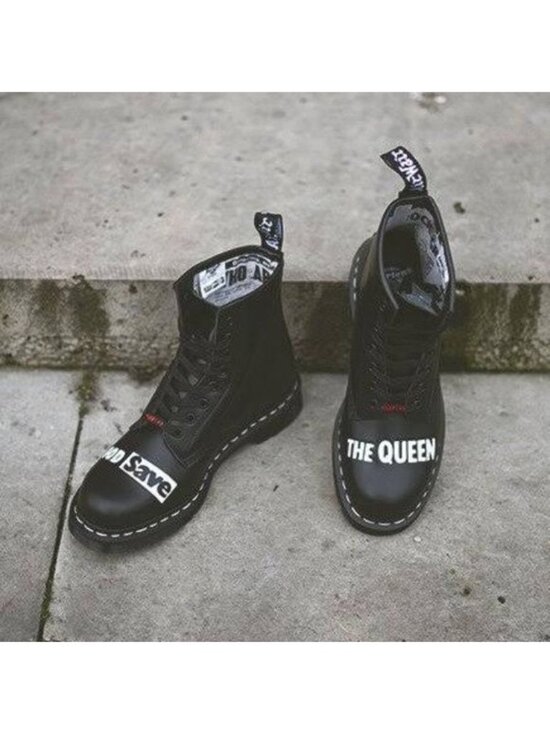 Dr. Martens Shoes - NIB Sex Pistols x Dr. Martens 1460 Black Leather Combat Boots W10 | LTD ED ICON